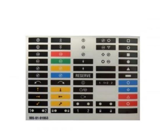 Billede af Front panel & labels  Adhesive sticker for quadrix,
quadrix pro and keynote english